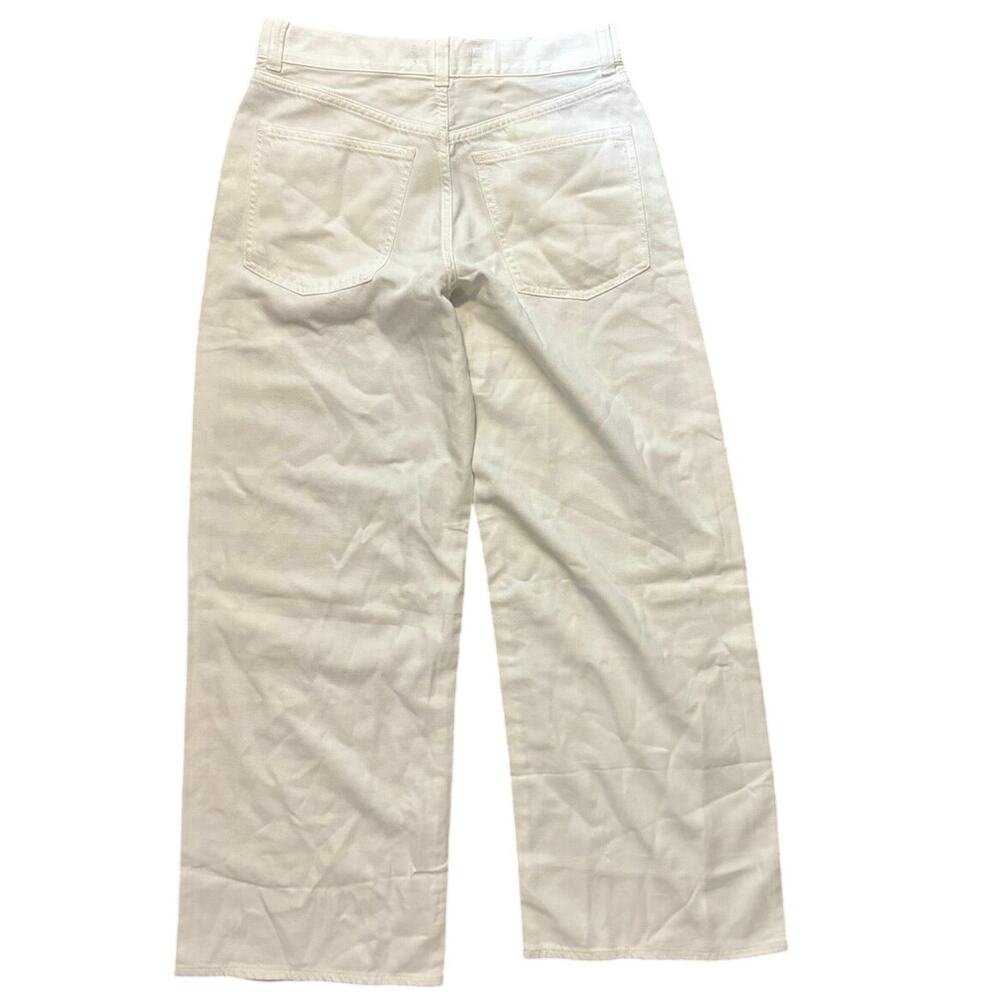NWT Madewell Petite Superwide-Leg Jeans: Airy Denim Edition In Tile White 27P - Picture 8 of 10